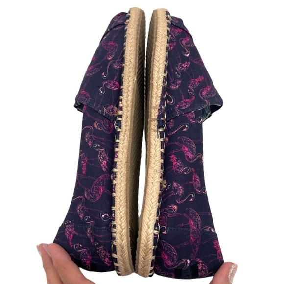 Bonobos x Toms Limited Edition Pink Flamingos Slip On Canvas Espadrilles - Picture 9 of 13